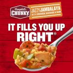 Campbell’s Chunky Soup, Jazzy Jambalaya with Chicken, Sausage and Ham Soup, 18.6 Oz Can