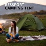 Bessport Camping Tent 1 Person Tent Waterproof Two Doors Backpacking Tent Easy Setup Lightweight for Outdoor, Hiking Mountaineering Travel