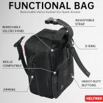 Heltrek Trauma Kit, Compact Tactical IFAK Emergency Survival First Aid Kits Hemostatic Combat Wound Care Molle Pouch with Israeli Bandage, Chest Seal, Splint for Military, Black