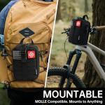 Heltrek Trauma Kit, Compact Tactical IFAK Emergency Survival First Aid Kits Hemostatic Combat Wound Care Molle Pouch with Israeli Bandage, Chest Seal, Splint for Military, Black