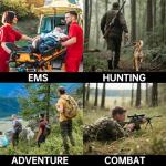 Heltrek Trauma Kit, Compact Tactical IFAK Emergency Survival First Aid Kits Hemostatic Combat Wound Care Molle Pouch with Israeli Bandage, Chest Seal, Splint for Military, Black