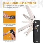 ROXON S503G 9 in 1 Mini Multi Tool EDC Pocket Knife Multitool with G10 Handle,Scissors,Screwdriver,Threader,Awl, Flat Screwdriver,Ruler,Tweezers for Outdoors Fishing Camping,Gifts for Men