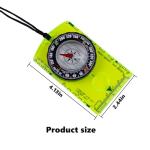 Abvsdu 2 Pieces Orienteering Compass, Superior Hiking Survival Compass for Kids, Hiking Backpacking Compass Scouts Navigation Compass Waterproof Map Reading Compass for Outdoor Camping, ‎Green