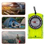 Abvsdu 2 Pieces Orienteering Compass, Superior Hiking Survival Compass for Kids, Hiking Backpacking Compass Scouts Navigation Compass Waterproof Map Reading Compass for Outdoor Camping, ‎Green