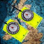Abvsdu 2 Pieces Orienteering Compass, Superior Hiking Survival Compass for Kids, Hiking Backpacking Compass Scouts Navigation Compass Waterproof Map Reading Compass for Outdoor Camping, ‎Green