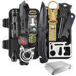 11-in-1 Emergency Survival Kit & Camping Multi-Tool for Camping, Hiking, Backpacking | Car Survival Gear, Earthquake Preparedness, Outdoor Essentials