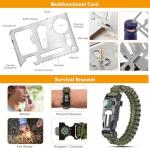 11-in-1 Emergency Survival Kit & Camping Multi-Tool for Camping, Hiking, Backpacking | Car Survival Gear, Earthquake Preparedness, Outdoor Essentials