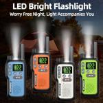 Walkie Talkies Long Range for Adults,Rechargeable Walkie Talkie 22 FRS NOAA Family Walky Talky 2 Way Radio with Earpiece Dual PTT 1500mAh Battery VOX Type-C Charging for Camping Hiking Cruise,4Pack