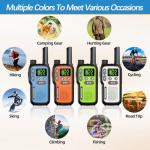 Walkie Talkies Long Range for Adults,Rechargeable Walkie Talkie 22 FRS NOAA Family Walky Talky 2 Way Radio with Earpiece Dual PTT 1500mAh Battery VOX Type-C Charging for Camping Hiking Cruise,4Pack