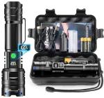 Rechargeable Flashlights 10000 High Lumens Single One Mode Super Bright, High Powered LED Flashlight USB C, High Beam 3280 ft Long Lasting Powerful Heavy Duty Strong Flash Light For Security Hiking