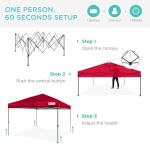 Best Choice Products 10x10ft 1-Person Setup Pop Up Canopy Tent Instant Portable Shelter w/ 1-Button Push, Case, 4 Weight Bags - Red