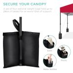 Best Choice Products 10x10ft 1-Person Setup Pop Up Canopy Tent Instant Portable Shelter w/ 1-Button Push, Case, 4 Weight Bags - Red