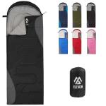 Elevon Sleeping Bag for Adults Teens Kids Cold Warm Weather, Portable Waterproof & Lightweight, Compact with Compression Sack, for 3-4 Seasons Camping, Backpacking, Hiking, Travel, Indoors Outdoors