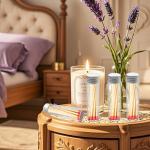 TANEMUDO 52 Pcs Empty Matches Jars with Striker Stickers, 3.15 x 0.87 Inch Blank Match Boxes for Wedding, Baby Shower, Graduation, Party Favors Supplies