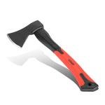 DNA Motoring TOOLS-00082 13.5" Axe, Ideal Wood/Tree Chopping, Heat Treated Alloy Steel and Fiberglass Handle, 1 Axe, Red/Black