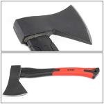 DNA Motoring TOOLS-00082 13.5" Axe, Ideal Wood/Tree Chopping, Heat Treated Alloy Steel and Fiberglass Handle, 1 Axe, Red/Black