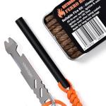 VitarayX Ferro Rod Fire Starter Survival Tool – All-in-One Flint and Steel Fire Starter Kit, Waterproof Firestarter for Camping, Hunting, Bushcraft, Hiking & Emergency Preparedness