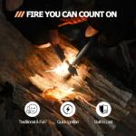 VitarayX Ferro Rod Fire Starter Survival Tool – All-in-One Flint and Steel Fire Starter Kit, Waterproof Firestarter for Camping, Hunting, Bushcraft, Hiking & Emergency Preparedness