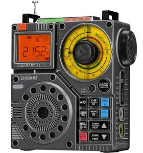 ZHIWHIS Shortwave Radio with Bluetooth and APP Control, AM FM VHF SW WB Portable Receiver, Super Bass/5 Types of Light Effects/6 EQ/Recording Rechargeable Stereo Emergency Radios Player ZWS-A320