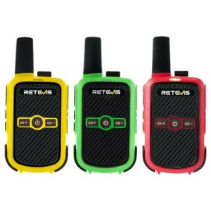 Retevis RT15 Walkie Talkies, Portable FRS Two Way Radios Rechargeable, Durable, Compact, VOX Handsfree, Mini Walkie Talkies for Adults and Kids, Traveling, Camping, Hiking (3 PCS)