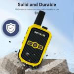 Retevis RT15 Walkie Talkies, Portable FRS Two Way Radios Rechargeable, Durable, Compact, VOX Handsfree, Mini Walkie Talkies for Adults and Kids, Traveling, Camping, Hiking (3 PCS)