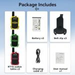 Retevis RT15 Walkie Talkies, Portable FRS Two Way Radios Rechargeable, Durable, Compact, VOX Handsfree, Mini Walkie Talkies for Adults and Kids, Traveling, Camping, Hiking (3 PCS)