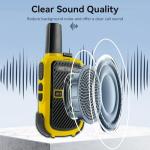 Retevis RT15 Walkie Talkies, Portable FRS Two Way Radios Rechargeable, Durable, Compact, VOX Handsfree, Mini Walkie Talkies for Adults and Kids, Traveling, Camping, Hiking (3 PCS)