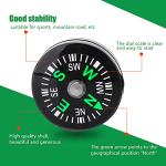 12Pcs Button Compass, Oil Filled Mini Pocket Button Compass for Camping, Hiking, Boating, Survival Bracelets Button Small
