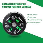 12Pcs Button Compass, Oil Filled Mini Pocket Button Compass for Camping, Hiking, Boating, Survival Bracelets Button Small