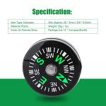 12Pcs Button Compass, Oil Filled Mini Pocket Button Compass for Camping, Hiking, Boating, Survival Bracelets Button Small
