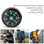 12Pcs Button Compass, Oil Filled Mini Pocket Button Compass for Camping, Hiking, Boating, Survival Bracelets Button Small