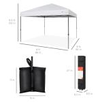 Best Choice Products 8x8ft 1-Person Setup Pop Up Canopy Tent Instant Portable Shelter w/ 1-Button Push, Case, 4 Weight Bags - White