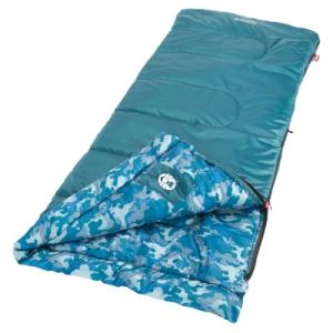 Coleman Kids 45°F Sleeping Bag for Children up to 5ft 5in Tall, Lightweight & Warm Sleep Sack for Indoor/Outdoor Use, Machine Washable