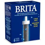 Brita Water Bottle Replacement Filters, BPA-Free, Replaces 1,800 Plastic Water Bottles a Year, Lasts Two Months or 40 Gallons, Includes 6 Filters