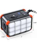 BROWEY Portable Power Station 153Wh Camping Small Solar Generator with Hand Crank 120V 150W AC Outlet Lithium Battery Power Bank, Wireless Charging Emergency Charger for Outdoor Travel Home Backup