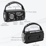 TFTDOUP Emergency Radio Hand Crank Solar, AM/FM/SW NOAA Weather Radio Built-in 20000mah Large Battery Powered,Type-C Charger,Flashlight, Reading Light,SOS, Compact & Portable for Camping/Emergencies