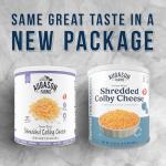 Augason Farms Freeze Dried Shredded Colby Cheese Can, Emergency Food Supply, Everyday Meals, 30 Servings
