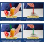 Canning Jar Lifter Tongs with Jar Lid Lifter Magnetic Lid Lifter,Canning Bubble Popper Bubble Remover and Canning Labels for Canning Supplies Starter Kit,4Pcs Canning Tools-Deep Green