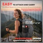 VLITEPRO 242 Piece First Aid & Survival Kit – Molle Pouch IFAK, 1000D Nylon, Color-Coded Compartments, Medical Kit for Camping, Boat, Hunting, Hiking, Home, Car/Home/Earthquake Emergency (Black)