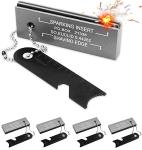 Fire Starter Magnesium Firestarter Flint Waterproof Outdoor Survival Kit with Striker for Campfires,Hiking,Hunting(4 Pack)