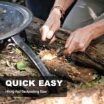 Fire Starter Magnesium Firestarter Flint Waterproof Outdoor Survival Kit with Striker for Campfires,Hiking,Hunting(4 Pack)