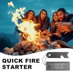 Fire Starter Magnesium Firestarter Flint Waterproof Outdoor Survival Kit with Striker for Campfires,Hiking,Hunting(4 Pack)
