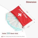 Camoredy Empty Mini First Aid Kit Bag Portable Waterproof Small First Aid Pouch for Emergency Supplies Travel Home Car (Red, Pack of 2)