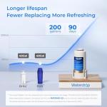 Waterdrop Electric Water Filter Pitcher, Reduce 99.6% of Lead and 45+ Impurities, 200-Gallon Rechargeable Water Dispenser, Instant 15-Cup Countertop System, NSF/ANSI 401&53&42&372, NOT Reduce TDS