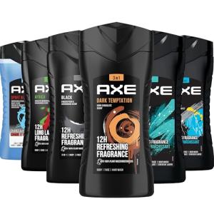 AXE Men's Body Wash Variety Set, 6 Pack, Assorted Scents, 3-in-1 Body, Face and Hair Wash, 8.5 Oz. Each