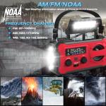 NITIGO 10000mAh Emergency Radio, NOAA Weather Radio with AM/FM, 37000mWh Rechargeable Phone Power, USB/Solar/Hand Crank Charging, LED Flashlight, SOS Alarm, Reading Lamp for Indoor/Outdoor Emergencies