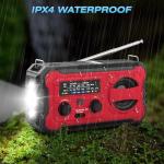 NITIGO 10000mAh Emergency Radio, NOAA Weather Radio with AM/FM, 37000mWh Rechargeable Phone Power, USB/Solar/Hand Crank Charging, LED Flashlight, SOS Alarm, Reading Lamp for Indoor/Outdoor Emergencies