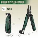 MOSSY OAK CNC-Machined Multitool Pliers, 27-in-1 Multi Tool with Pocket Knife, Fire Starter & Whistle, Bottle Opener, Screwdriver – Self-Locking Survival Tool for Camping & Hiking