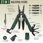 MOSSY OAK CNC-Machined Multitool Pliers, 27-in-1 Multi Tool with Pocket Knife, Fire Starter & Whistle, Bottle Opener, Screwdriver – Self-Locking Survival Tool for Camping & Hiking