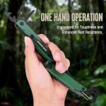 MOSSY OAK CNC-Machined Multitool Pliers, 27-in-1 Multi Tool with Pocket Knife, Fire Starter & Whistle, Bottle Opener, Screwdriver – Self-Locking Survival Tool for Camping & Hiking